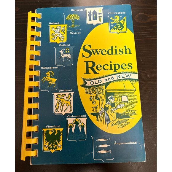 Swedish Recipes Old & New Spiral Cookbook By American Daughters Of Sweden 1987 - Picture 1 of 10